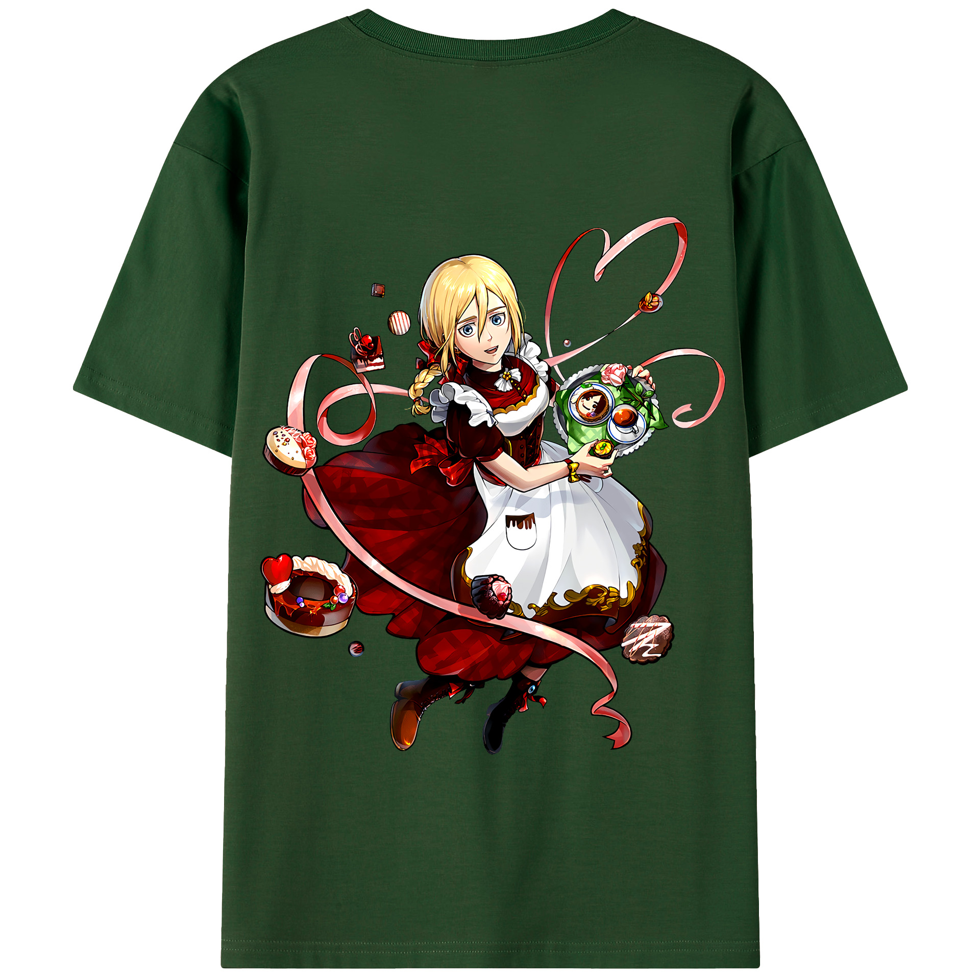 （画像用） 進撃の巨人 クリスタ·レンズ Attack on Titan Christa Lenz 綿100％半袖Tシャツ（背面プリント）